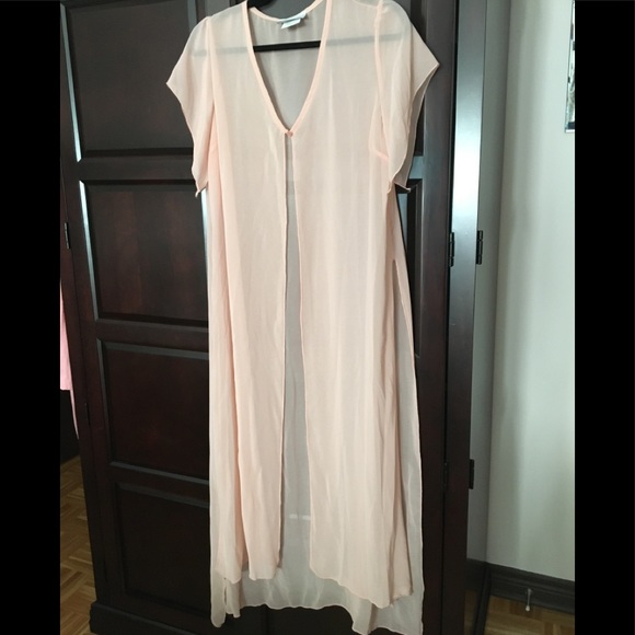 Marallis Chiffon High Side Slit Topper - Blush, L - Picture 1 of 4